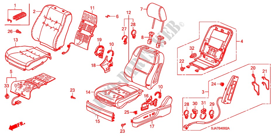 FRONT SEAT(L.)('09 ) for Honda LEGEND LEGEND 4 Doors 5 speed automatic 2010