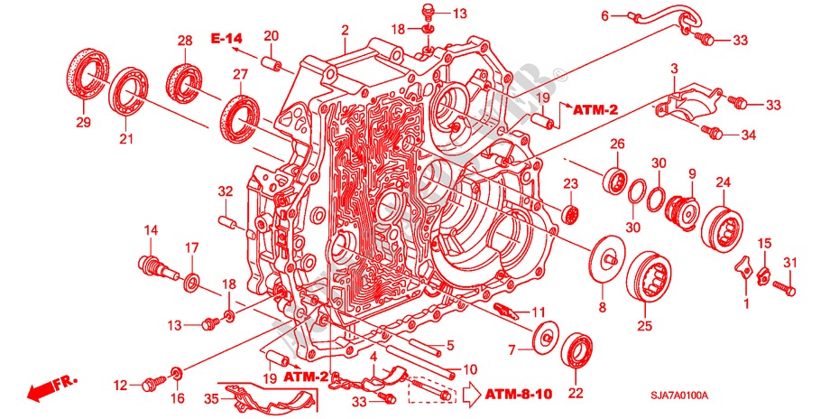 TORQUE CONVERTER CASE for Honda LEGEND LEGEND 4 Doors 5 speed automatic 2010
