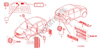 EMBLEMS/CAUTION LABELS for Honda FR-V 1.8 EXECUTIVE 5 Doors 6 speed manual 2009
