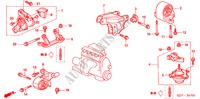 ENGINE MOUNTS (1.7L) for Honda FR-V 1.7 S 5 Doors 5 speed manual 2005