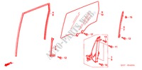 REAR DOOR GLASS/ DOOR REGULATOR for Honda FR-V 1.8 EXECUTIVE 5 Doors 6 speed manual 2009