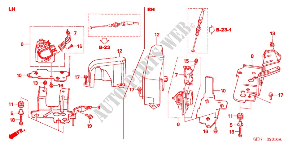 ACCELERATOR SENSOR (2.0L) for Honda FR-V 2.0 EXECUTIVE 5 Doors 6 speed manual 2005