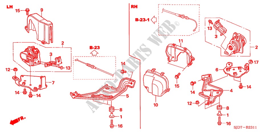 ACCELERATOR SENSOR (DIESEL)(1.8L) for Honda FR-V 1.8 EX 5 Doors 6 speed manual 2008
