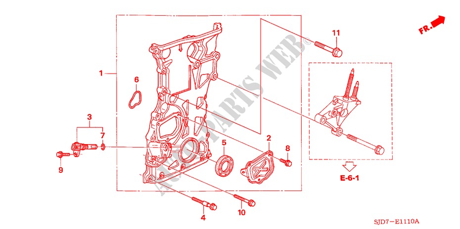 CHAIN CASE (2.0L) for Honda FR-V 2.0 EXECUTIVE 5 Doors 6 speed manual 2005