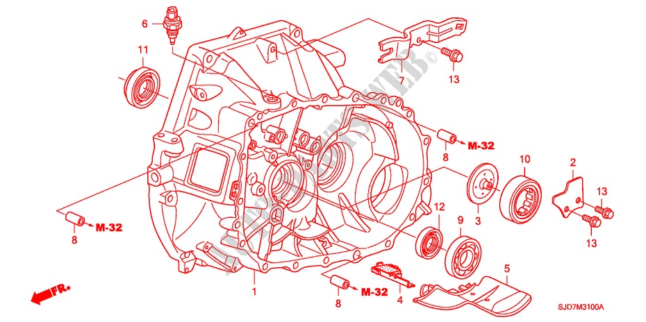 CLUTCH CASE (1.8L) for Honda FR-V 1.8 EXECUTIVE 5 Doors 6 speed manual 2008