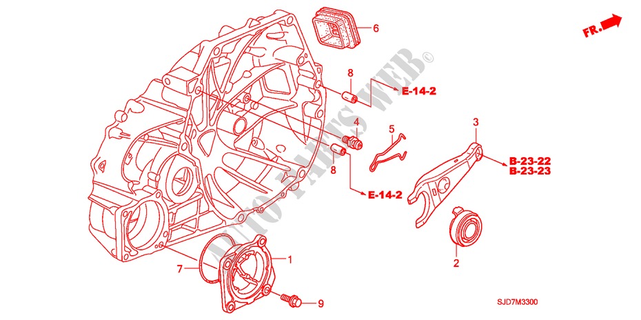 CLUTCH RELEASE (1.8L) for Honda FR-V 1.8 EXECUTIVE 5 Doors 6 speed manual 2008