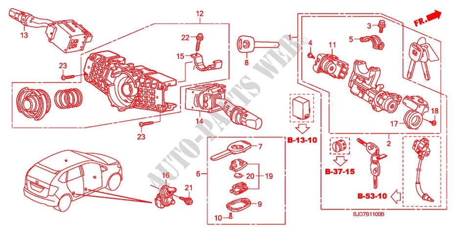 COMBINATION SWITCH (LH) for Honda FR-V 1.8 COMFORT 5 Doors 6 speed manual 2009