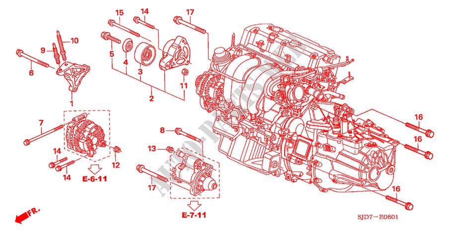 ENGINE MOUNTING BRACKET (2.0L) for Honda FR-V 2.0 EXECUTIVE 5 Doors 6 speed manual 2005
