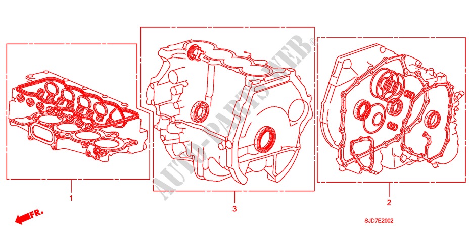 GASKET KIT (1.8L) for Honda FR-V 1.8 EX 5 Doors 6 speed manual 2008