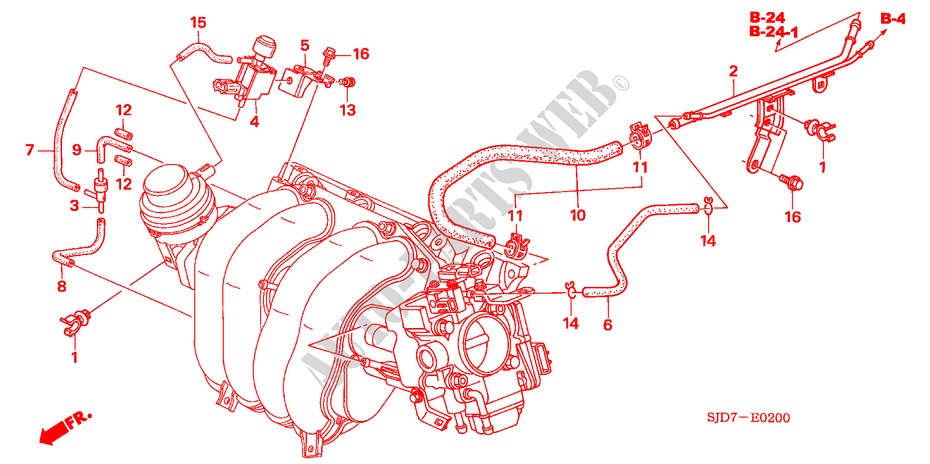 INSTALL PIPE/TUBING (2.0L) for Honda FR-V 2.0 EXECUTIVE 5 Doors 6 speed manual 2005