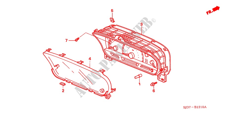METER COMPONENTS (DENSO) for Honda FR-V 1.8 COMFORT 5 Doors 6 speed manual 2009