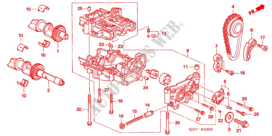 OIL PUMP (DIESEL) for Honda FR-V 2.2 EXECUTIVE 5 Doors 6 speed manual 2009
