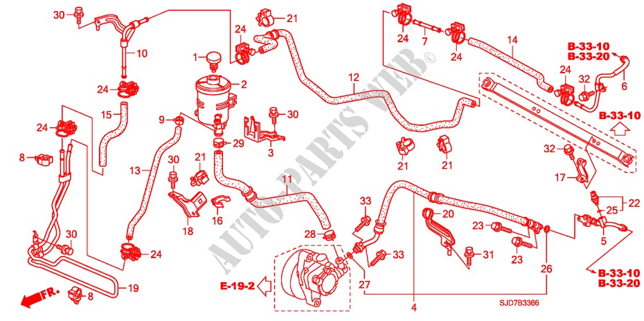 P.S. LINES (1.8L) (LH) for Honda FR-V 1.8/1.8 TREND 5 Doors 6 speed manual 2007