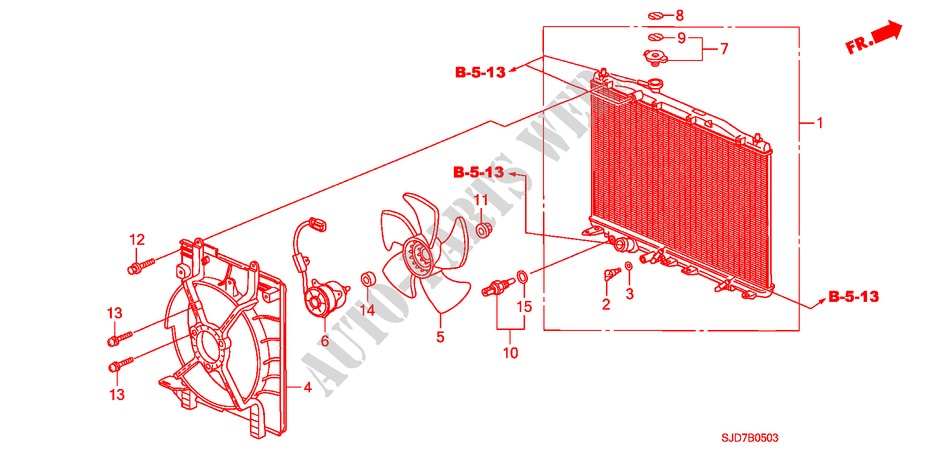 RADIATOR (1.8L) (T.RAD) for Honda FR-V 1.8 EX 5 Doors 6 speed manual 2009
