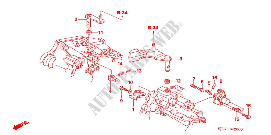 SHIFT ARM (DIESEL) for Honda FR-V 2.2 SE 5 Doors 6 speed manual 2007