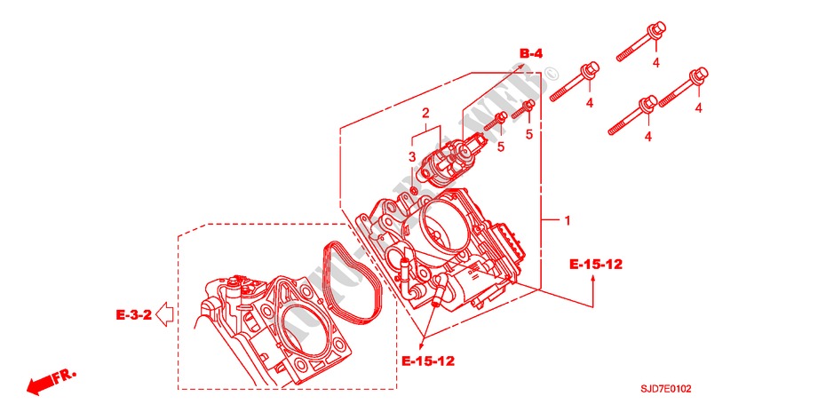 THROTTLE BODY (1.8L) for Honda FR-V 1.8 COMFORT 5 Doors 6 speed manual 2009