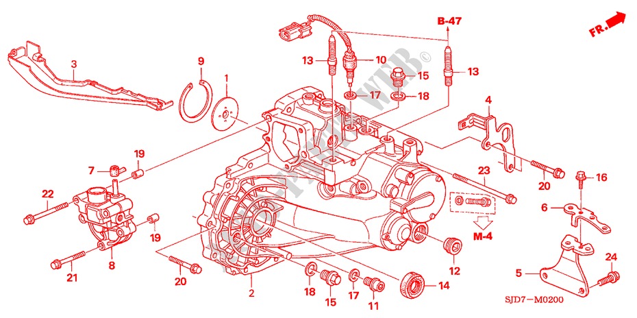 TRANSMISSION CASE (1.7L) for Honda FR-V 1.7 5 Doors 5 speed manual 2005