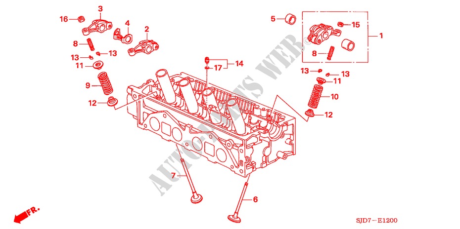 VALVE/ROCKER ARM (1.7L) for Honda FR-V 1.7 5 Doors 5 speed manual 2005