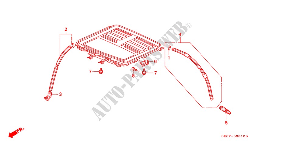 SLIDING ROOF (1) for Honda CONCERTO 1.6I 5 Doors 4 speed automatic 1990