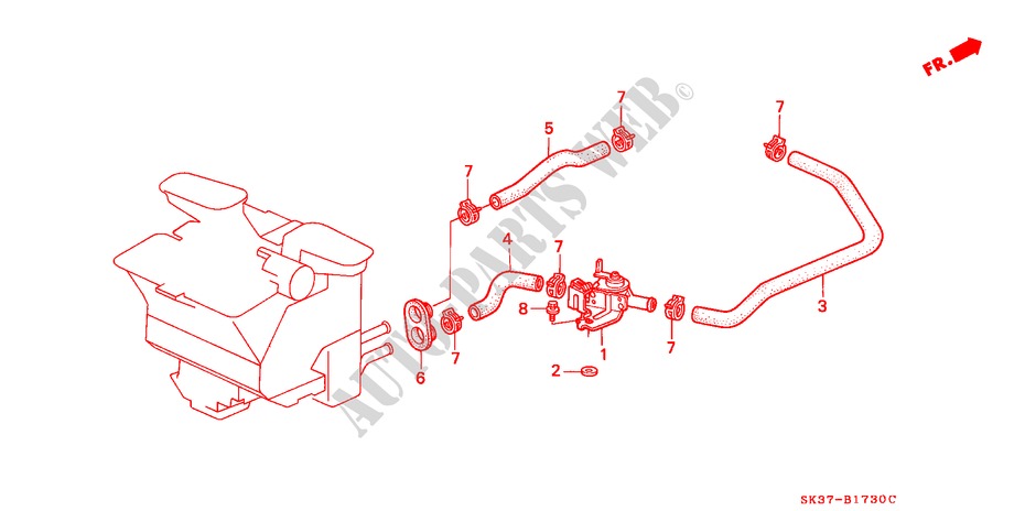 WATER VALVE for Honda CONCERTO 1.6I 5 Doors 4 speed automatic 1990