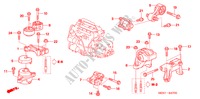 ENGINE MOUNTS for Honda CR-V DIESEL SE-E 5 Doors 6 speed manual 2006