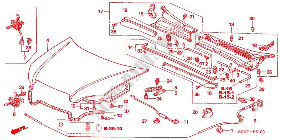ENGINE HOOD (LH) for Honda CR-V DIESEL ES 5 Doors 6 speed manual 2005