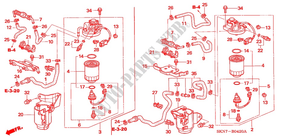 FUEL STRAINER for Honda CR-V DIESEL ES 5 Doors 6 speed manual 2006