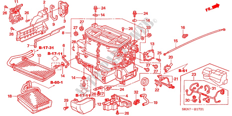HEATER UNIT (RH) for Honda CR-V DIESEL SE-S 5 Doors 6 speed manual 2006