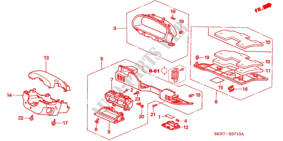 INSTRUMENT PANEL GARNISH (LH)(DRIVER SIDE) for Honda CR-V DIESEL ES 5 Doors 6 speed manual 2006