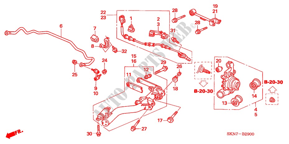 REAR LOWER ARM for Honda CR-V DIESEL SE 5 Doors 6 speed manual 2005