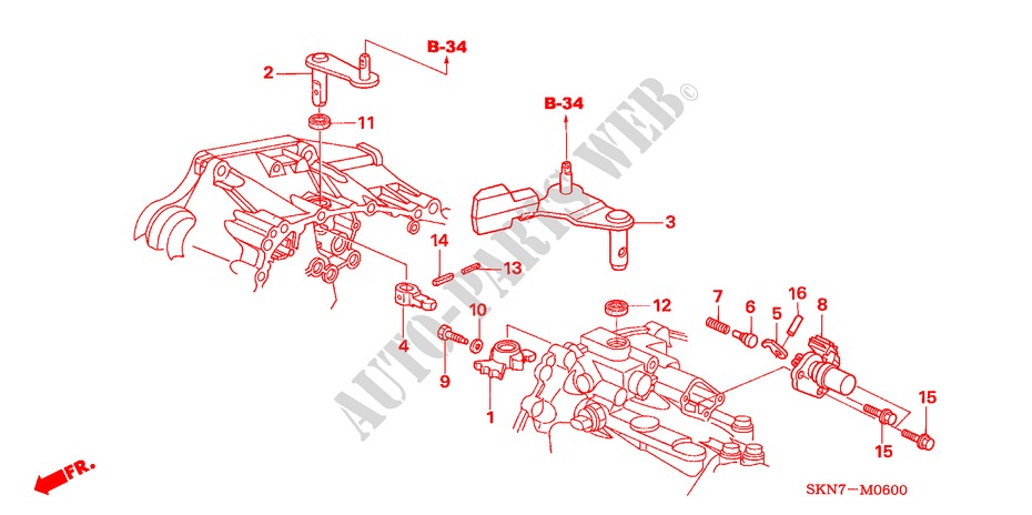 SHIFT ARM/SHIFT LEVER for Honda CR-V DIESEL SE-S 5 Doors 6 speed manual 2005