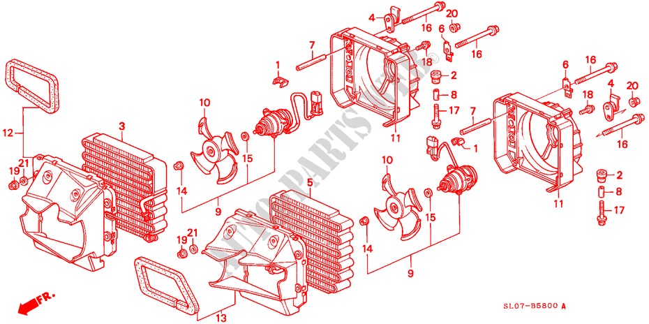 AIR CONDITIONER (CONDENSER) for Honda NSX NSX 2 Doors 5 speed manual 1992