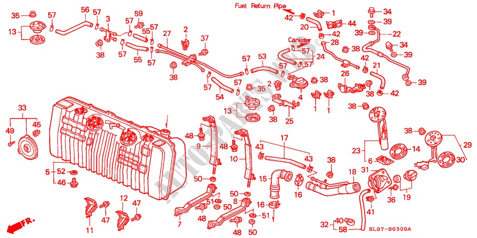 FUEL TANK for Honda NSX NSX 2 Doors 5 speed manual 1991