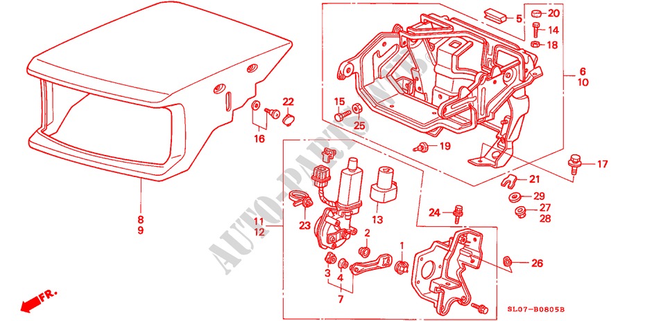 HEADLIGHT RETRACTABLE for Honda NSX NSX 2 Doors 5 speed manual 1991