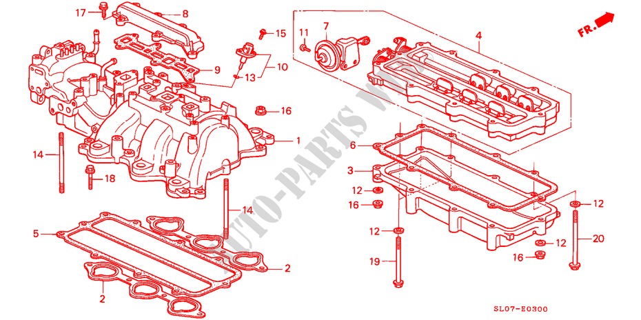 INTAKE MANIFOLD for Honda NSX NSX 2 Doors 5 speed manual 1991