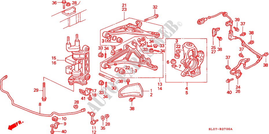 KNUCKLE for Honda NSX NSX 2 Doors 5 speed manual 1991