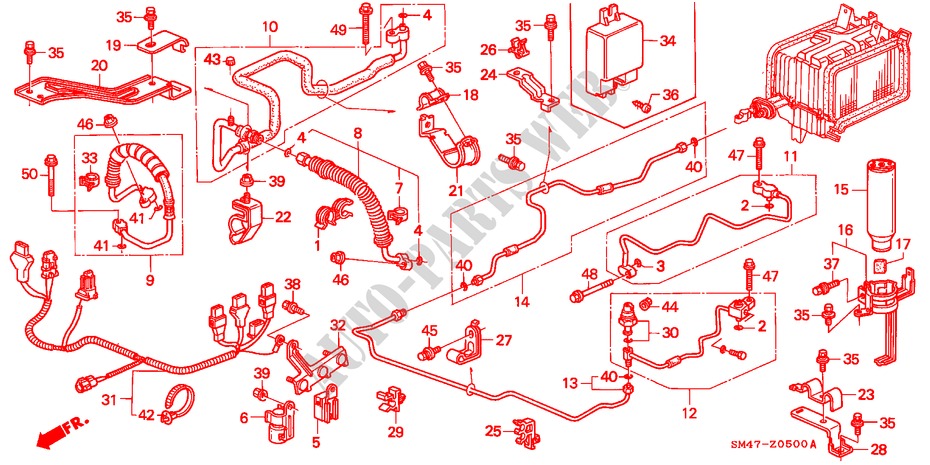 AIR CONDITIONER (HOSES/PIPES)(LH) for Honda ACCORD 2.0 4 Doors 5 speed manual 1990
