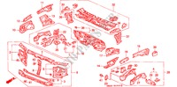 FRONT BULKHEAD/DASHBOARD for Honda ACCORD 2.2I 4 Doors 5 speed manual 1993
