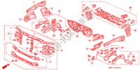 BODY STRUCTURE COMPONENTS (FRONT BULKHEAD) for Honda ACCORD WAGON 2.2LXI 5 Doors 5 speed manual 1993