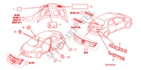 EMBLEMS/CAUTION LABELS for Honda CIVIC 1.8 COMFORT 5 Doors 6 speed manual 2007