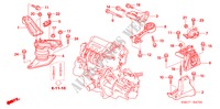 ENGINE MOUNTS (1.4L) for Honda CIVIC 1.4 SE 5 Doors 6 speed manual 2006