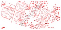 REAR SEAT for Honda CIVIC 1.8 COMFORT 5 Doors 6 speed manual 2007