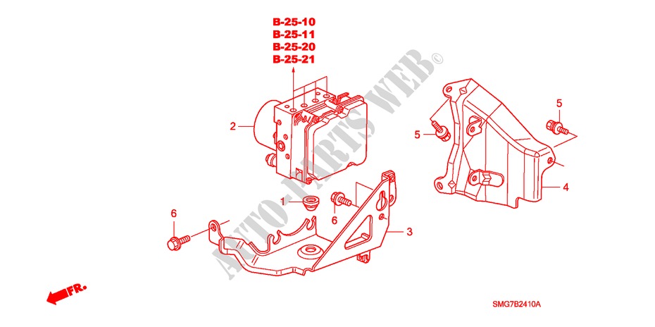ABS/VSA MODULATOR for Honda CIVIC 2.2 COMFORT    DPF 5 Doors 6 speed manual 2007