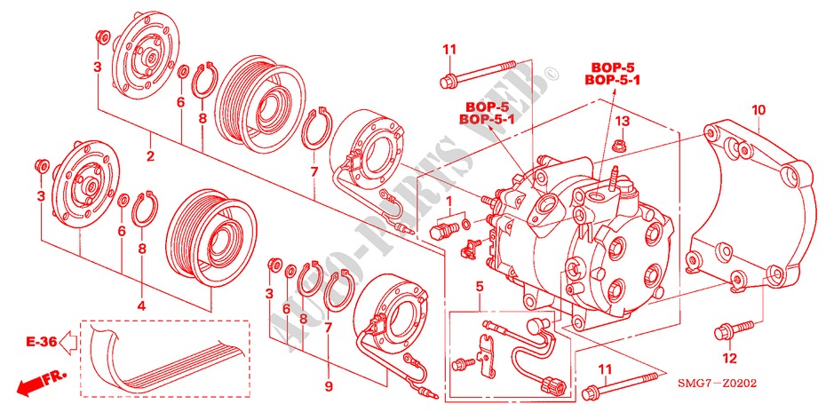 AIR CONDITIONER (COMPRESSOR)(DIESEL) for Honda CIVIC 2.2 S 5 Doors 6 speed manual 2008