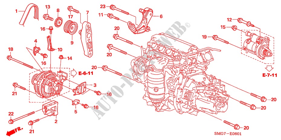 ALTERNATOR BRACKET (1.8L) for Honda CIVIC 1.8 SE 5 Doors 6 speed manual 2006