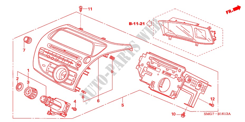 AUTO RADIO (RH)(2) for Honda CIVIC 1.8 SE 5 Doors 6 speed manual 2006