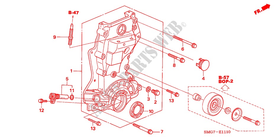 CHAIN CASE (1.4L) for Honda CIVIC 1.4 COMFORT 5 Doors Intelligent Manual Transmission 2006