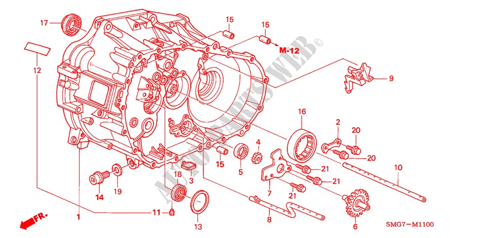 CLUTCH CASE (DIESEL) for Honda CIVIC 2.2 BASE 5 Doors 6 speed manual 2006