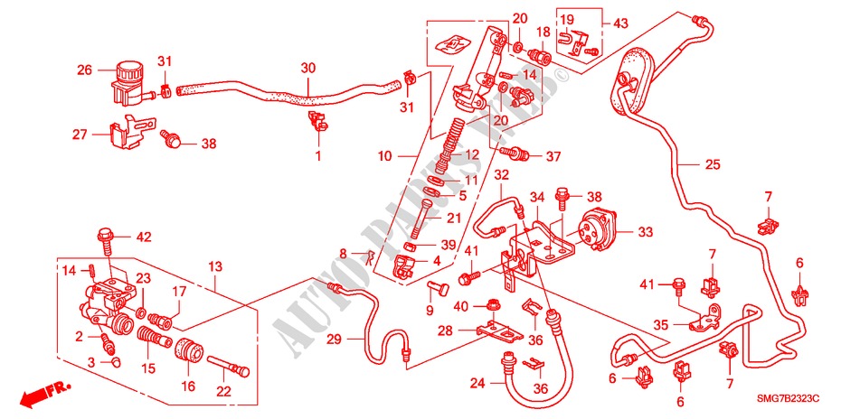 CLUTCH MASTER CYLINDER (RH) (DIESEL) for Honda CIVIC 2.2 S 5 Doors 6 speed manual 2008