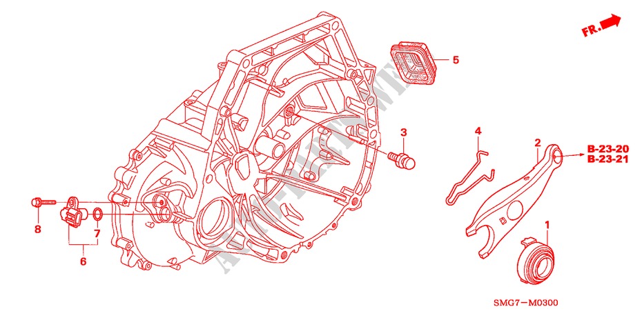 CLUTCH RELEASE (1.4L)(1.8L) for Honda CIVIC 1.4 SE 5 Doors 6 speed manual 2006